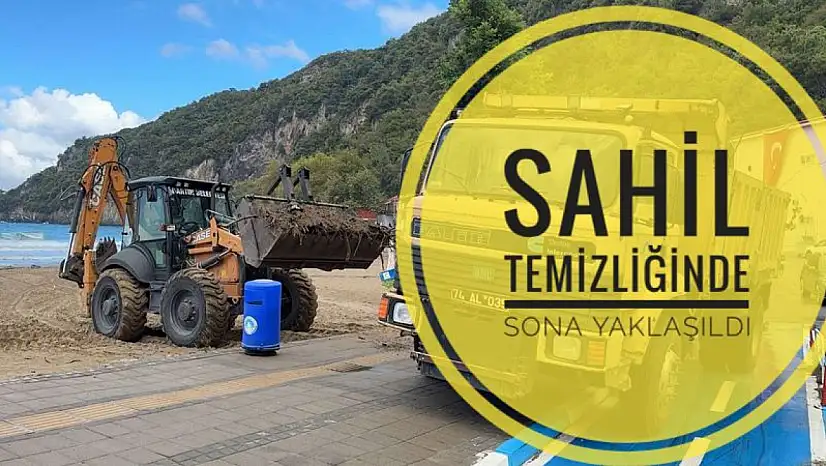 İnkumu sahili temizliğinde sona yaklaşıldı