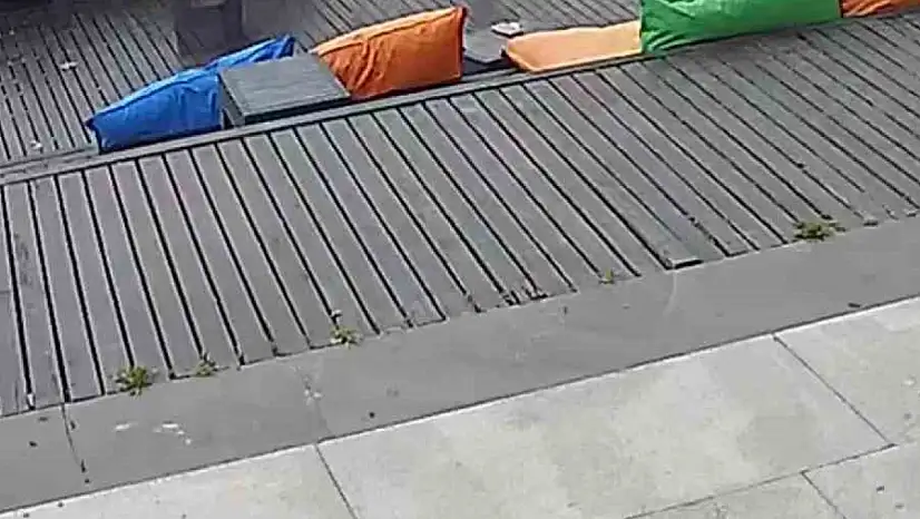 Kafenin eşyalarına zarar verdiler: O anlar güvenlik kamerasında