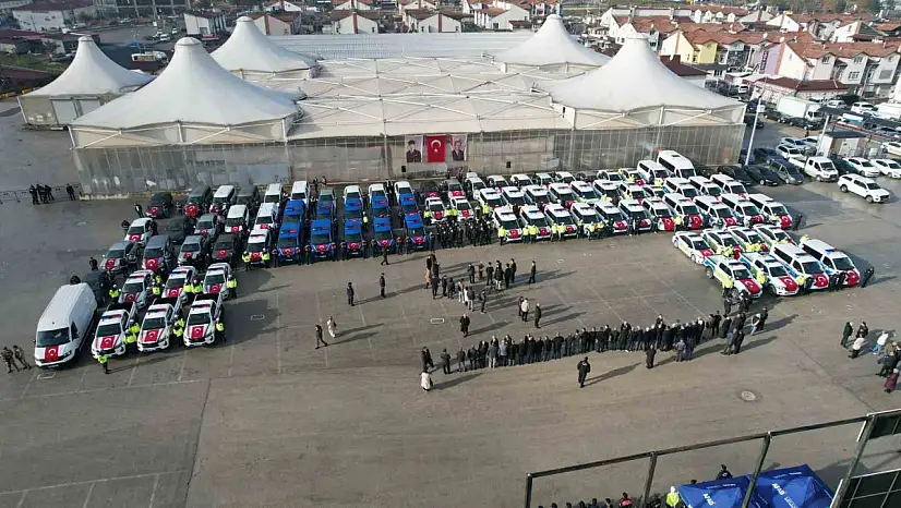 Kastamonu'da 84 araç, törenle emniyet ve jandarmaya tahsis edildi