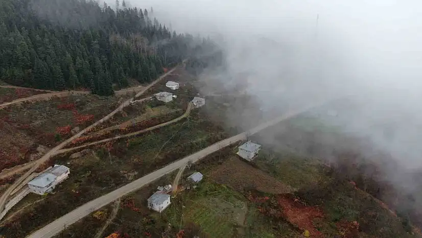 Kastamonu'da Yaralıgöz geçidinde sis nedeniyle görüş mesafesi düştü