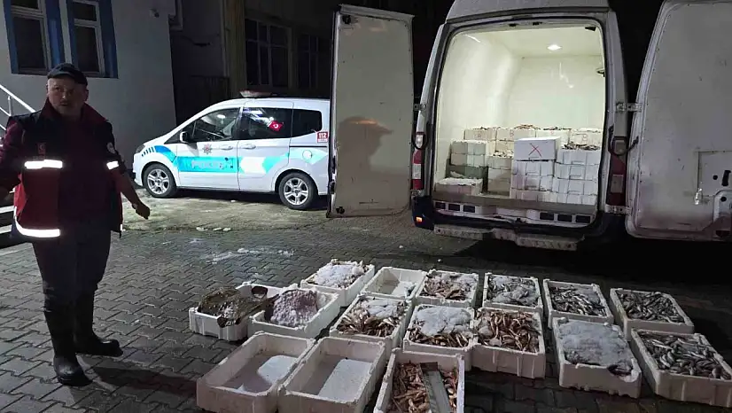 Kastamonu'da yasa dışı avlanan 1,5 ton balığa el konuldu