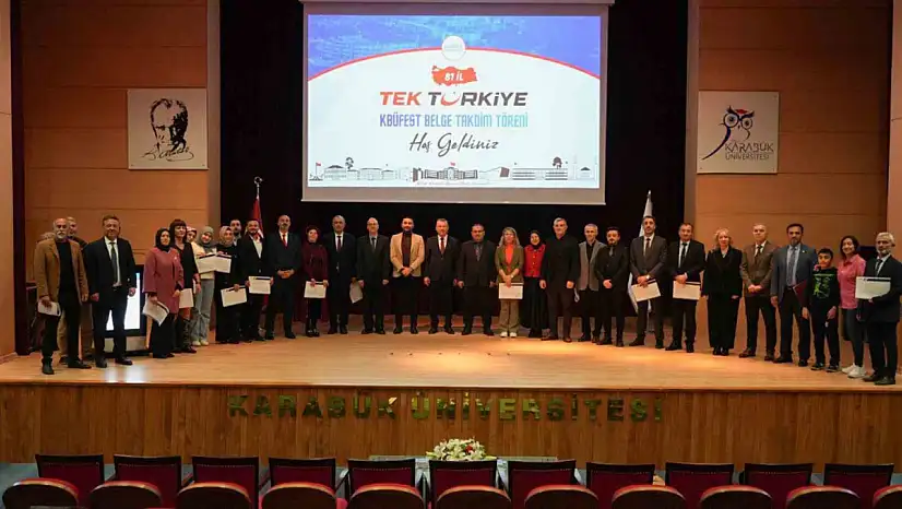 KBÜFEST'e katkı sunanlara teşekkür belgesi