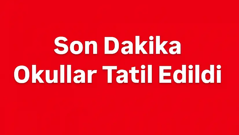Okullar tatil edildi