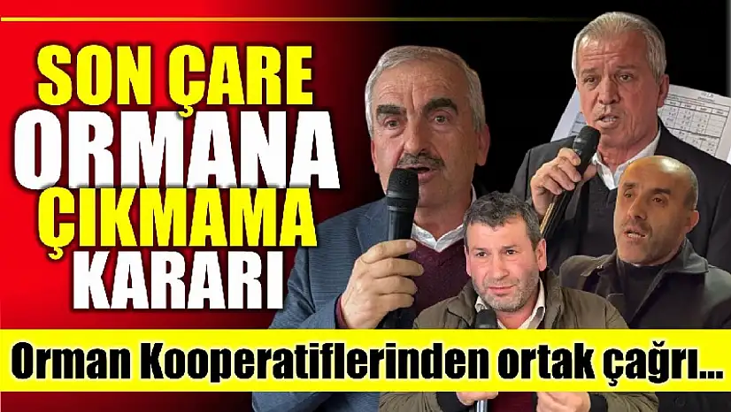 Orman Kooperatiflerinden açık ve net çağrı
