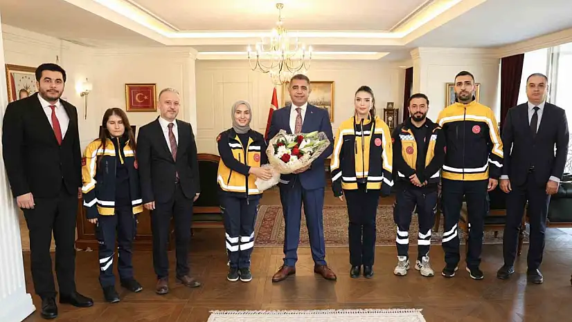 Vali Aslan acil sağlık çalışanları ağırladı