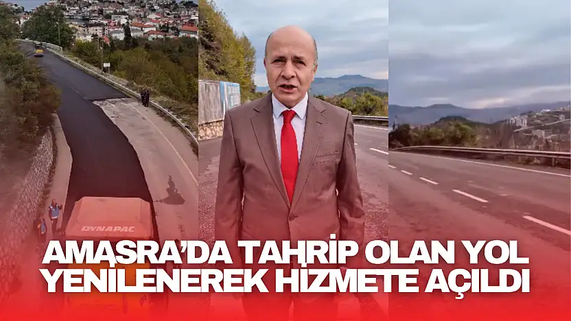 Amasra'da Tahrip Olan Yol Yenilenerek Hizmete Açıldı