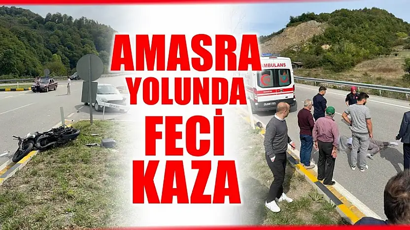 Amasra yolunda feci kaza