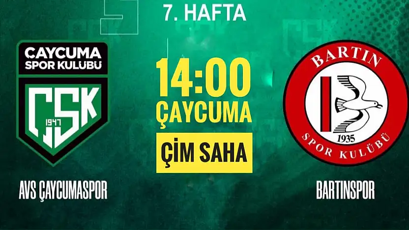 Bartınspor AVS Çaycumaspor deplasmanında