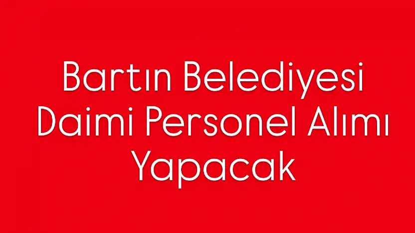 Belediye daimi personel alımı yapacak