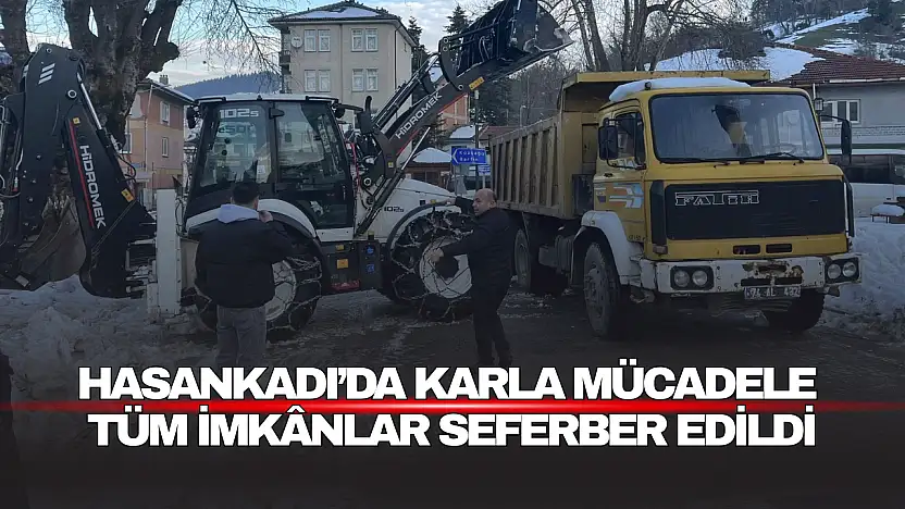 Hasankadı'da Karla Mücadele Sürüyor