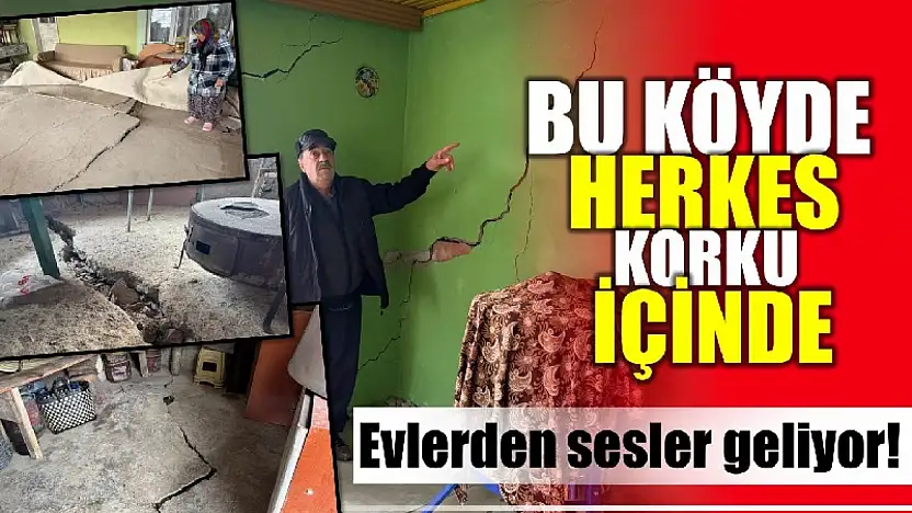 Heyelanlı köyde büyük korku