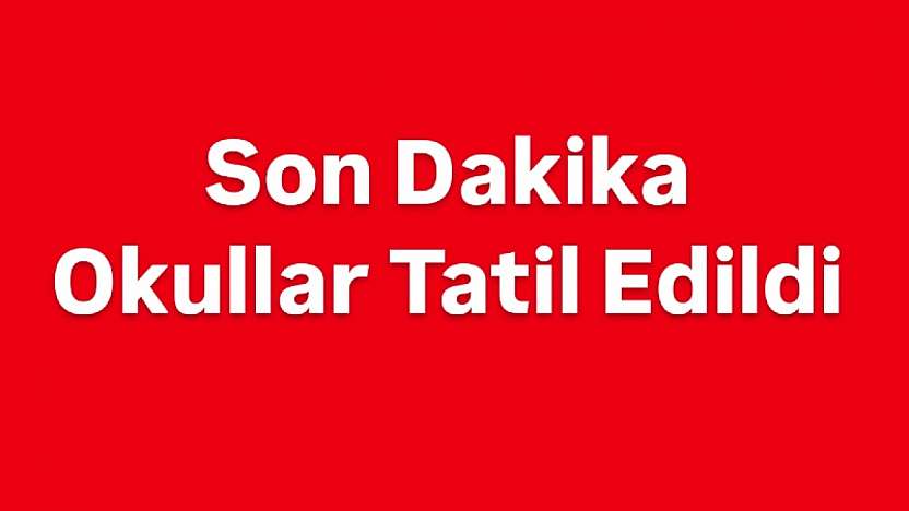 Okullar tatil edildi