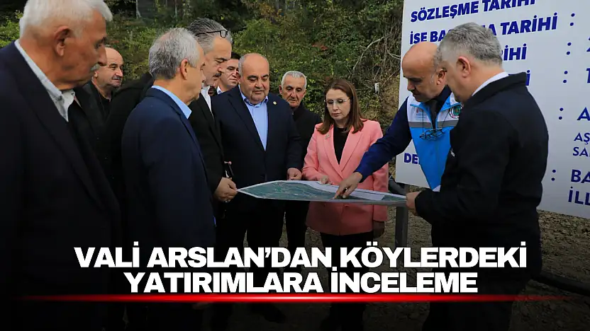 Vali Arslan'dan Köylerdeki Yatırımlara İnceleme