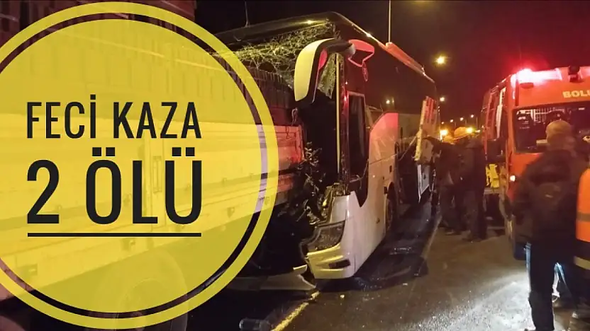 Yolcu otobüsü kaza yaptı