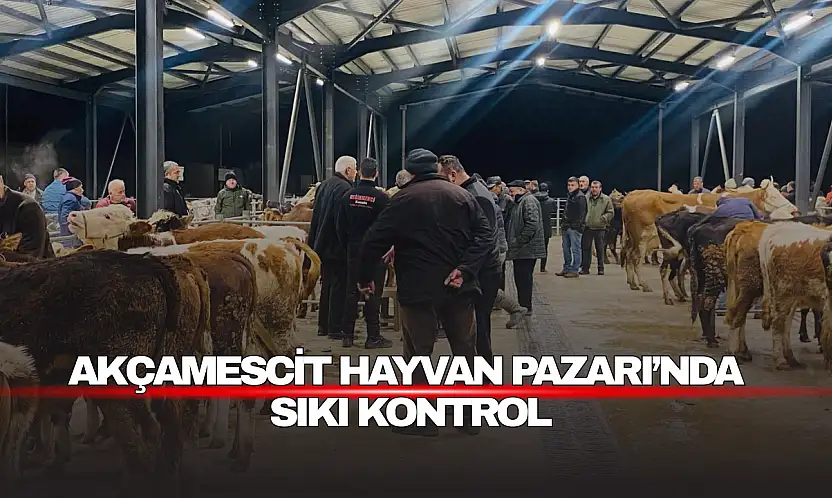 Akçamescit Hayvan Pazarı'nda Sıkı Kontrol