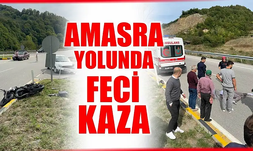 Amasra yolunda feci kaza