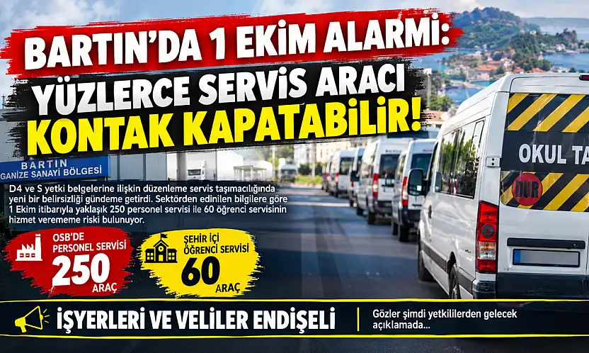 Bartın'da 1 Ekim alarmı: Yüzlerce servis aracı kontak kapatabilir!