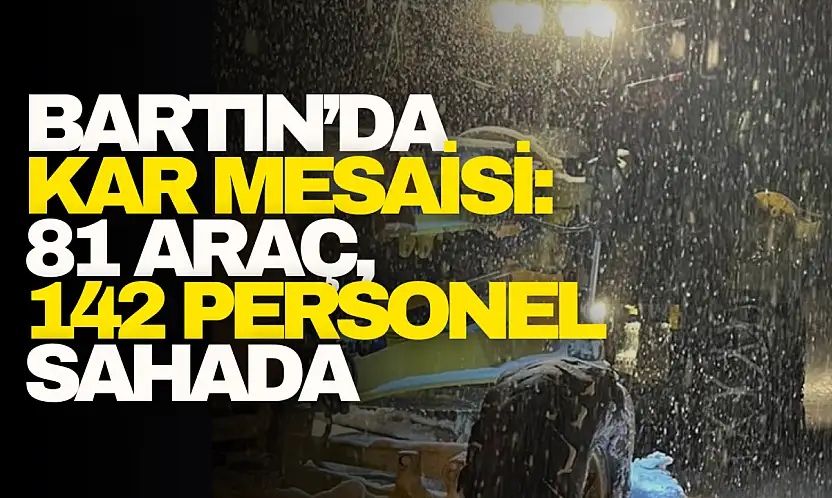 Bartın'da Kar Mesaisi: 81 Araç, 142 Personel Sahada