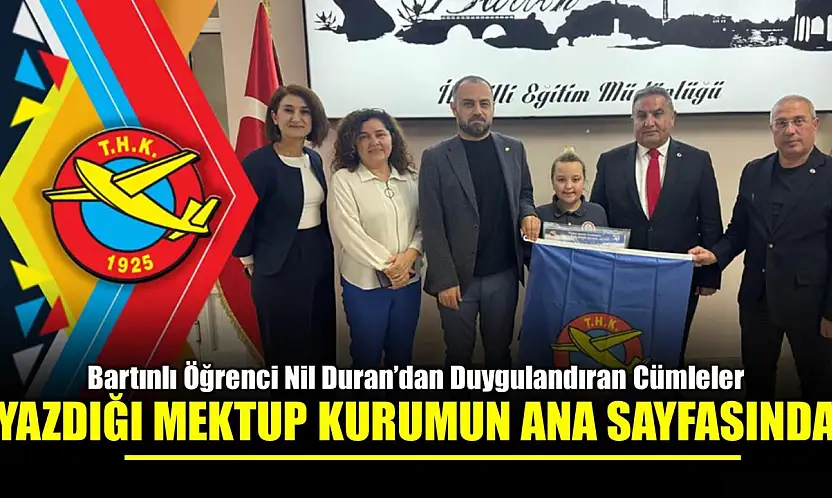 Nil Duran'ın mektubu kurumun ana sayfasında