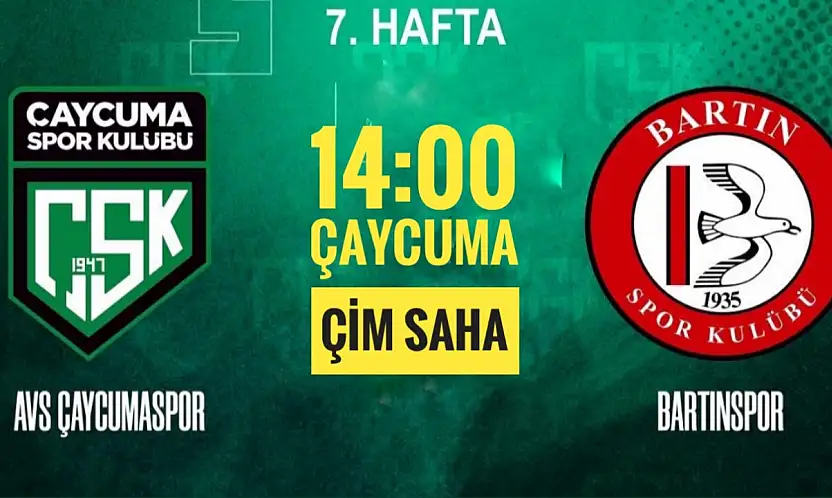 Bartınspor AVS Çaycumaspor deplasmanında