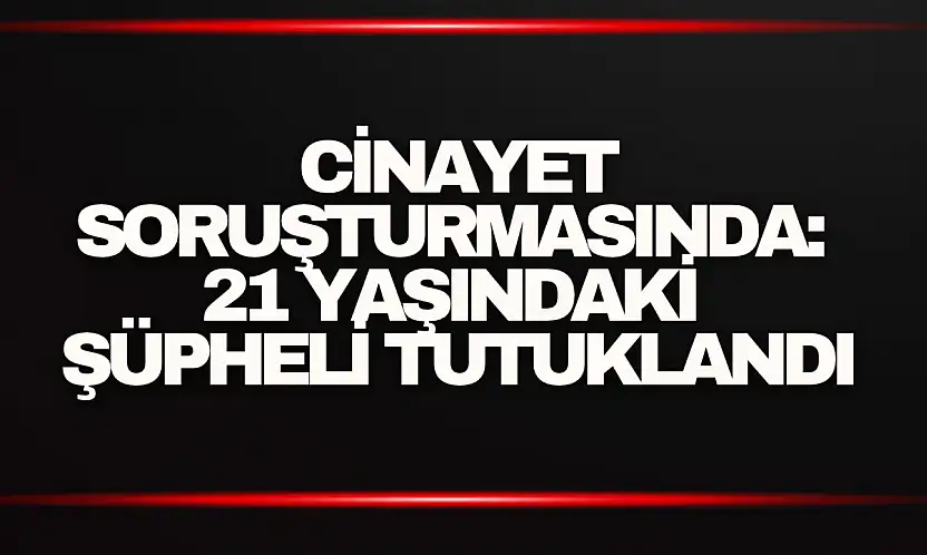 Cinayet Soruşturmasında: 21 Yaşındaki Şüpheli Tutuklandı
