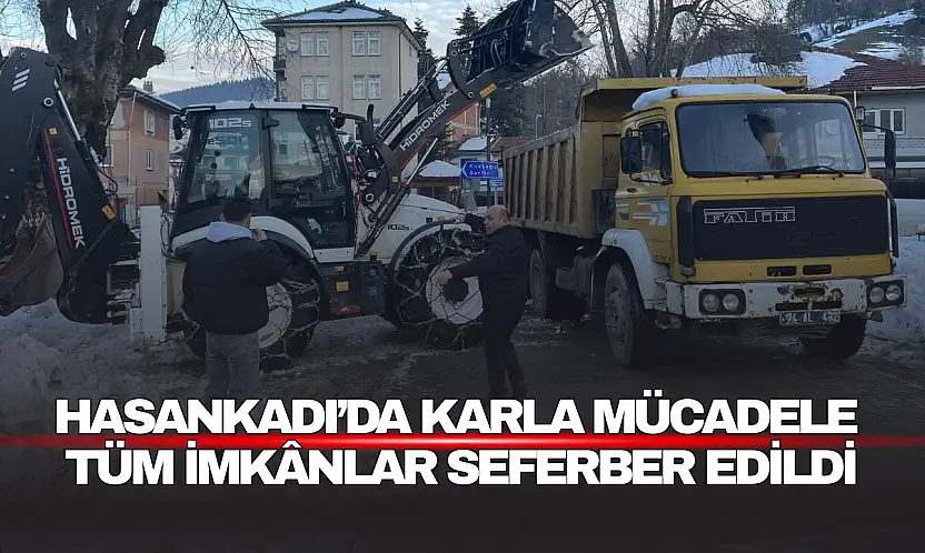 Hasankadı'da Karla Mücadele Sürüyor
