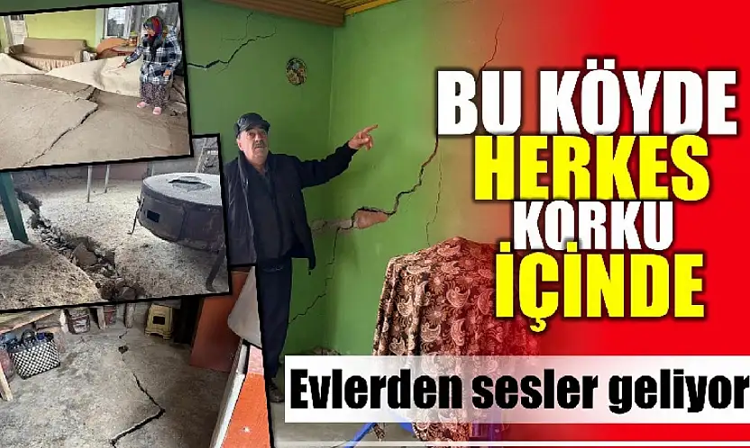 Heyelanlı köyde büyük korku
