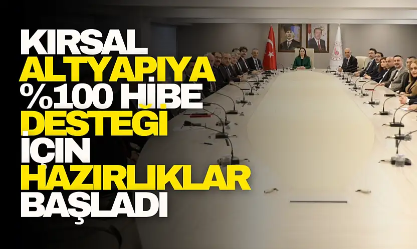 Kırsal Altyapıya yüzde yüz Hibe Desteği