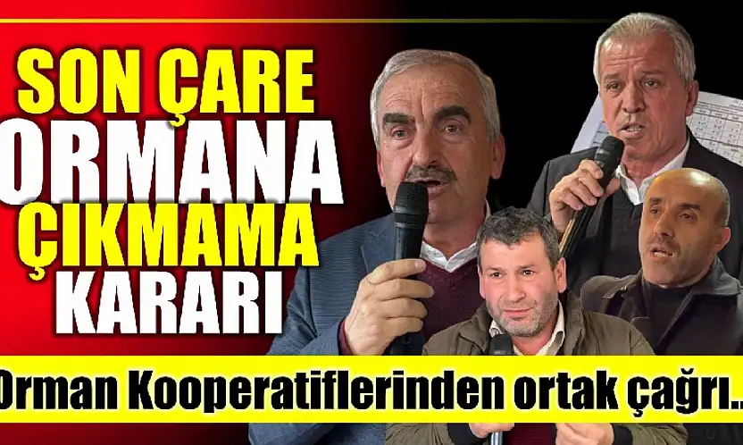 Orman Kooperatiflerinden açık ve net çağrı