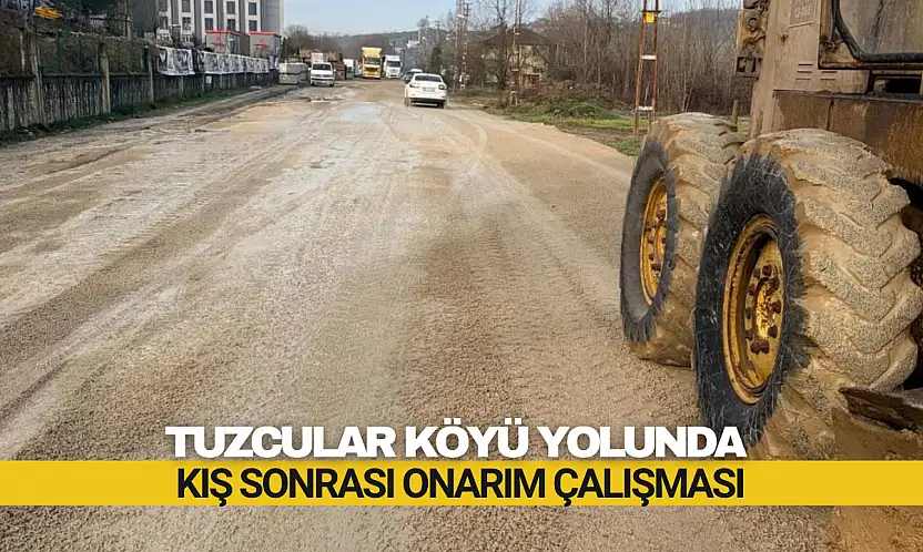 Tuzcular Köyü Yolunda Onarım Çalışması