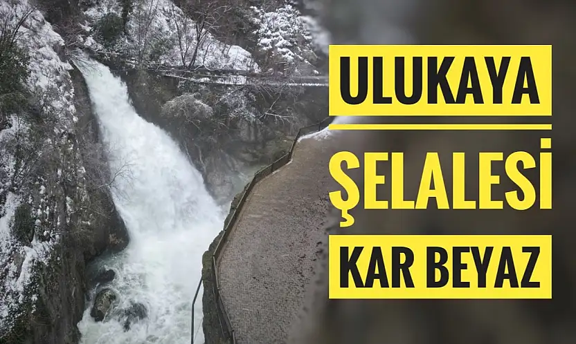Ulukaya Şelalesinde kar manzarası