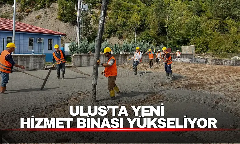 Ulus'ta Yeni İtfaiye ve Fen İşleri Hizmet Binasında Çalışmalar Sürüyor