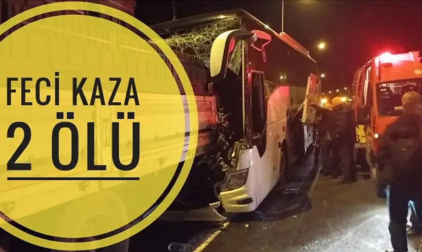 Yolcu otobüsü kaza yaptı