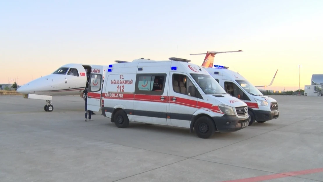 Ambulans uçak, bu sefer 13 günlük bir bebek ve iki genç hasta için havalandı