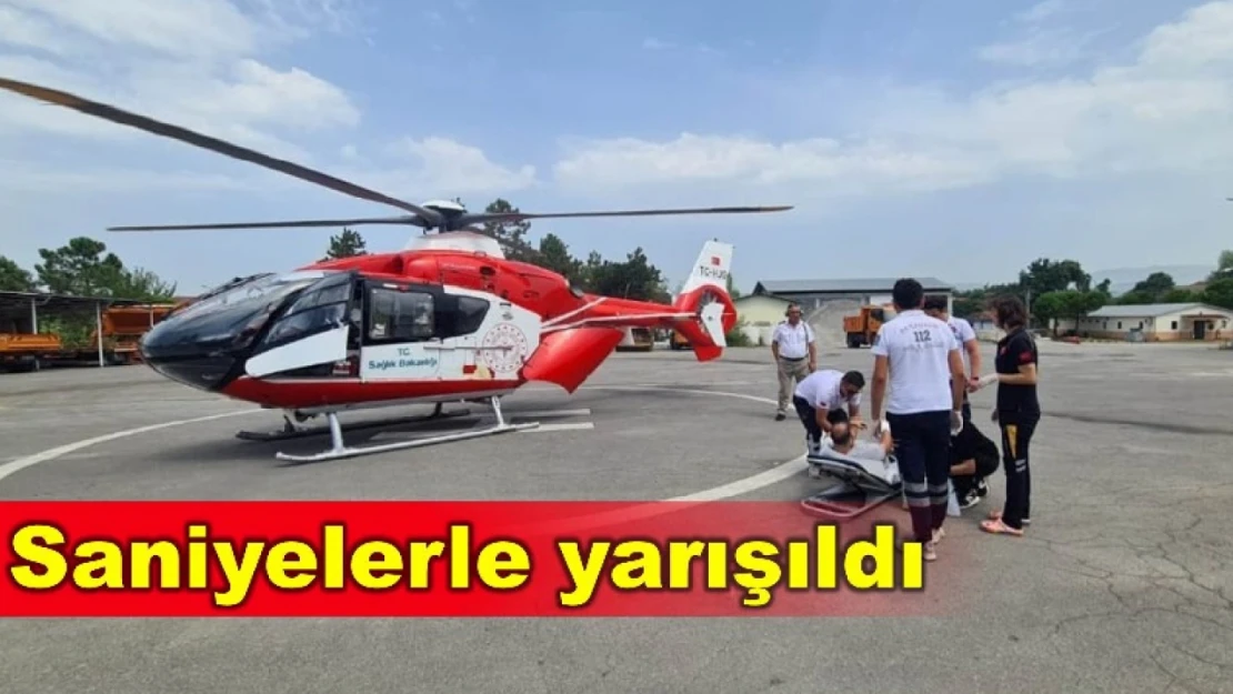 Ankara'ya helikopter ambulans ile sevk edildi