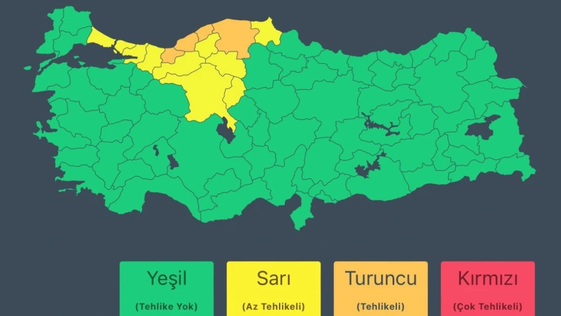 Düzce için turuncu uyarı