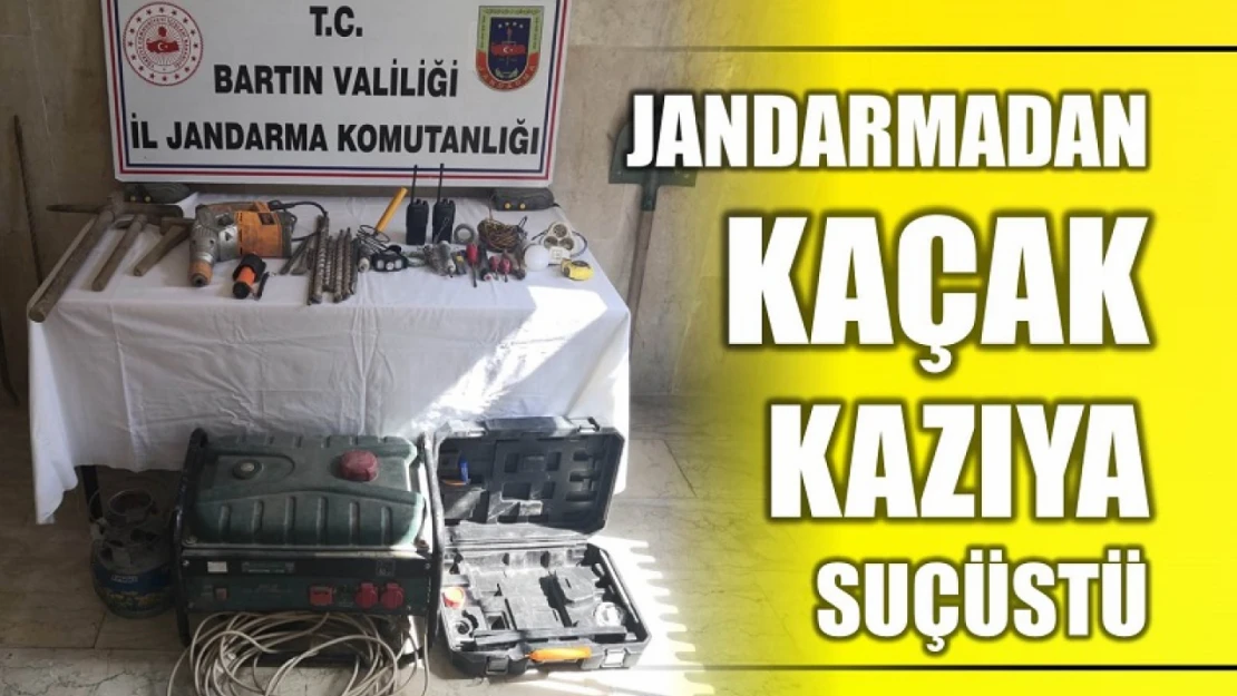 Kaçak kazı yaparken yakalandılar