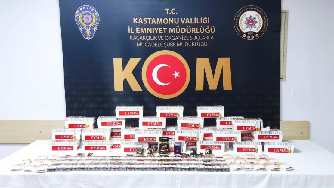 Kastamonu'da 11 bin 640 adet doldurulmuş makaron ele geçirildi