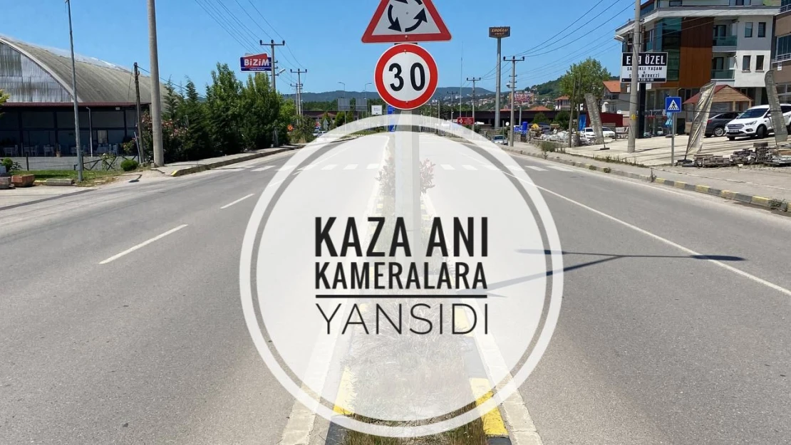 Kaza anı kameralara yansıdı