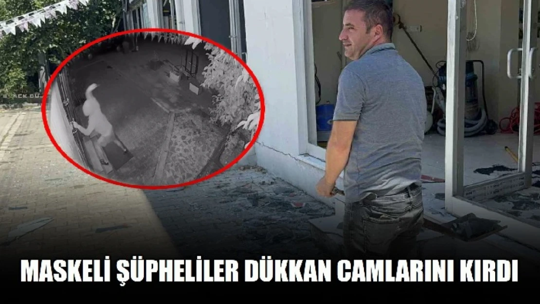 3 dükkanın camlarını taşla kırdılar