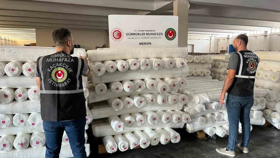 9 milyon 300 bin lira değerinde kaçak polyester kumaş ele geçirildi