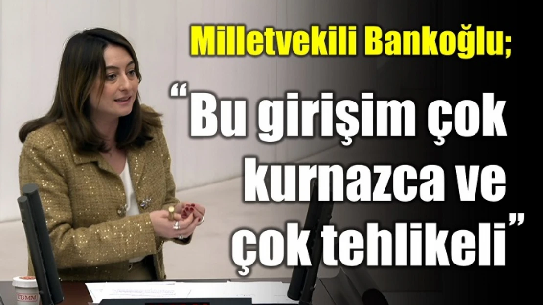 Milletvekili Bankoğlu Meclis'te konuştu