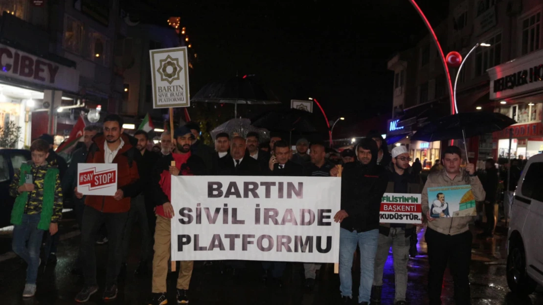 Sivil İrade Platformu Filistin için yürüdü