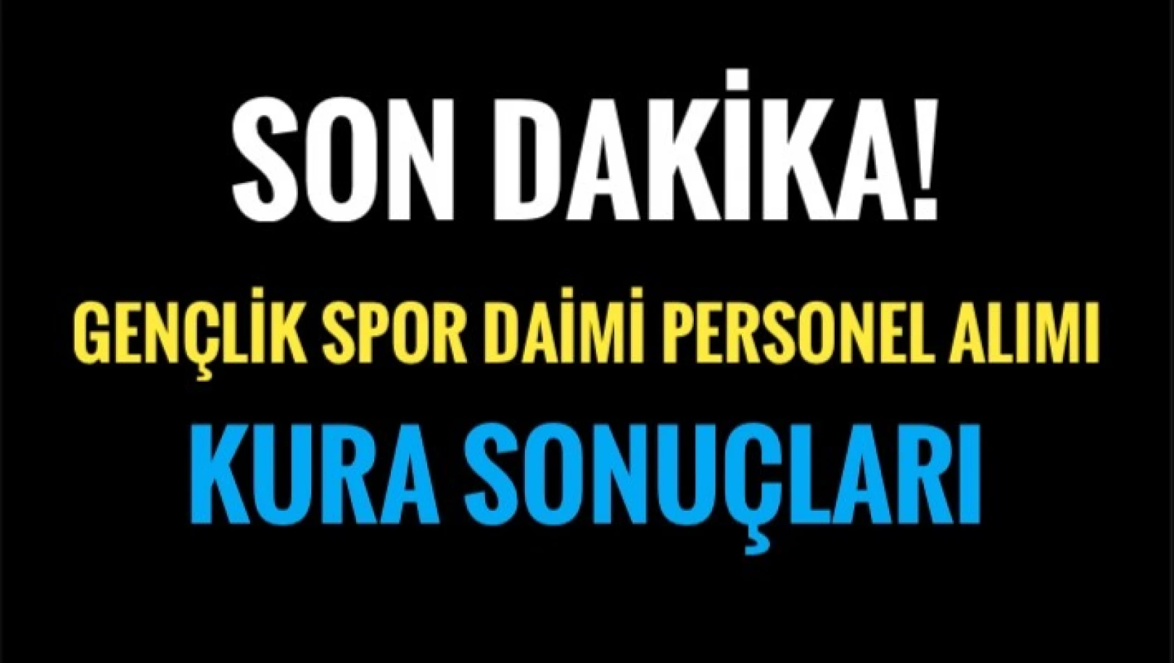 KURA SONUÇLARI AÇIKLANDI