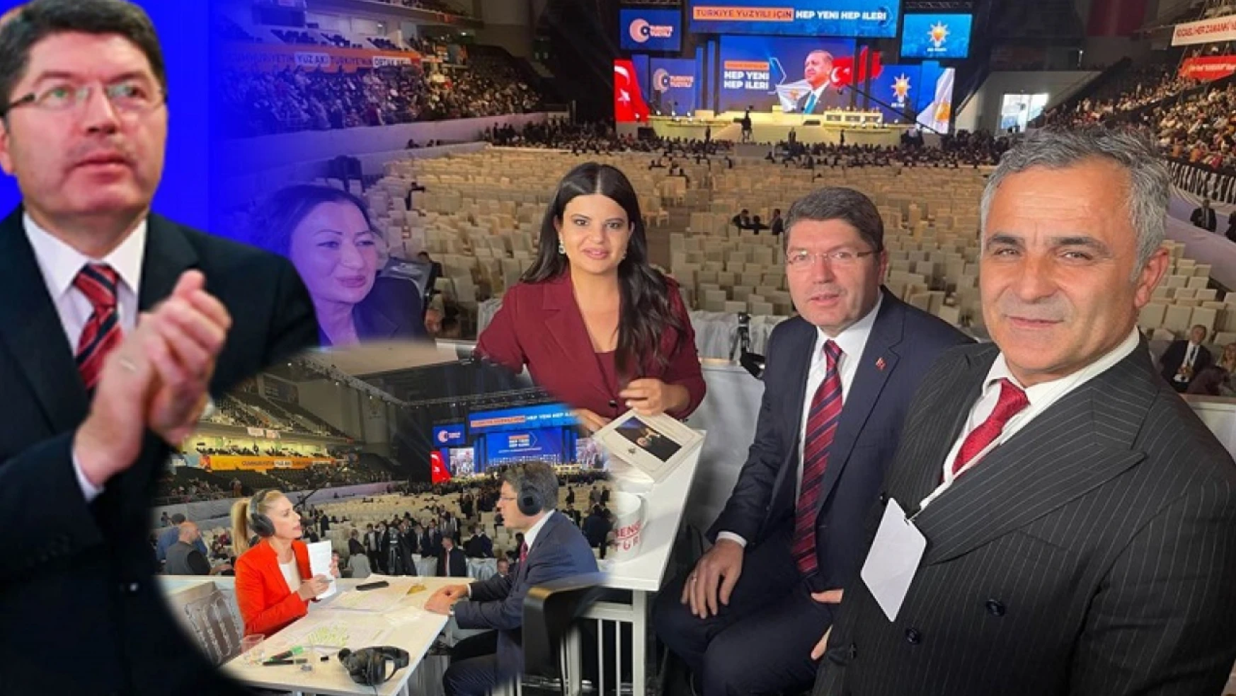 Bakan Tunç ve Gazeteci Yavuzaslan kongrede