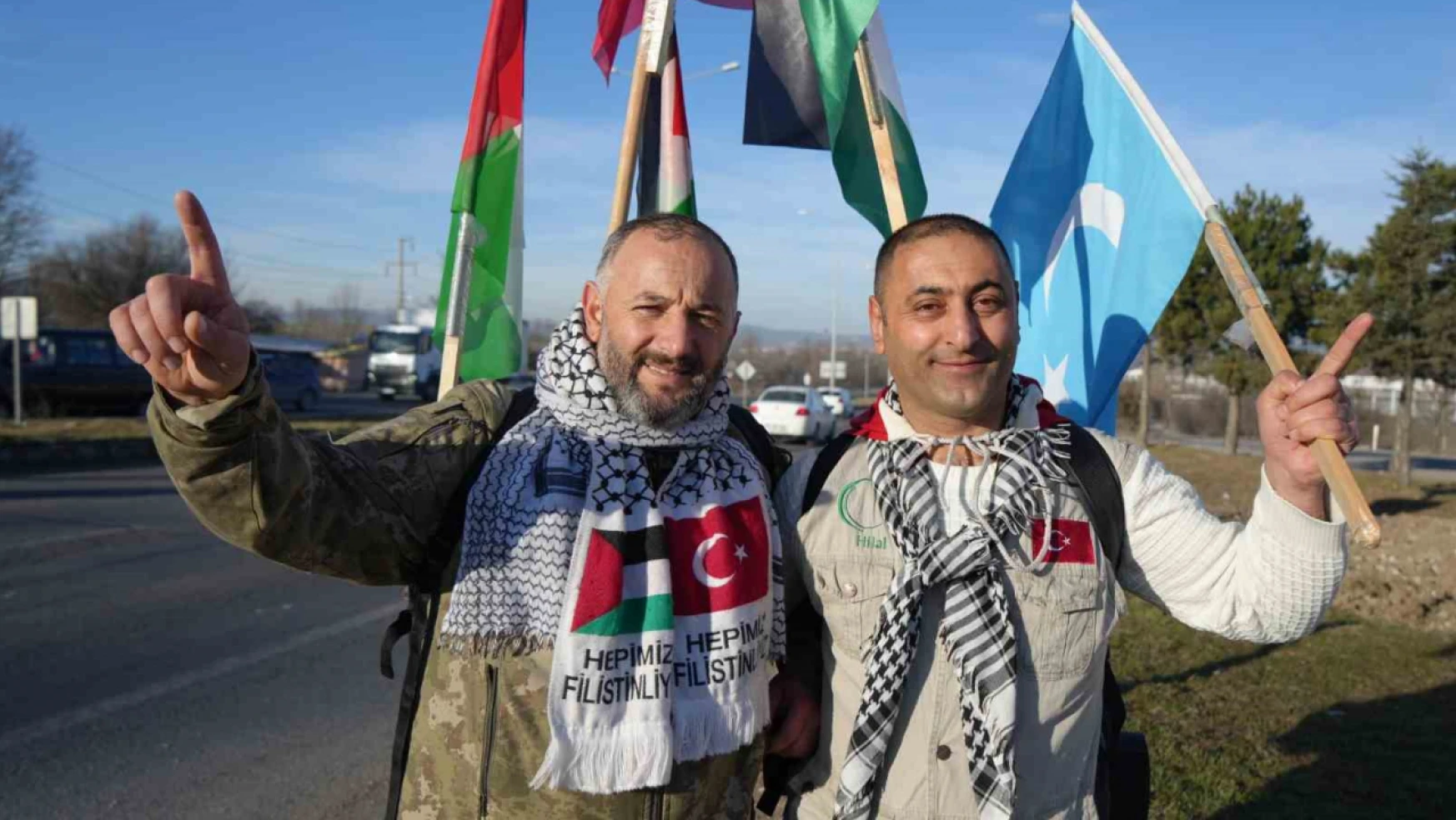 İstanbul'dan Ankara'ya Filistin'e özgürlük için yürüyorlar: 270 kilometre geride kaldı