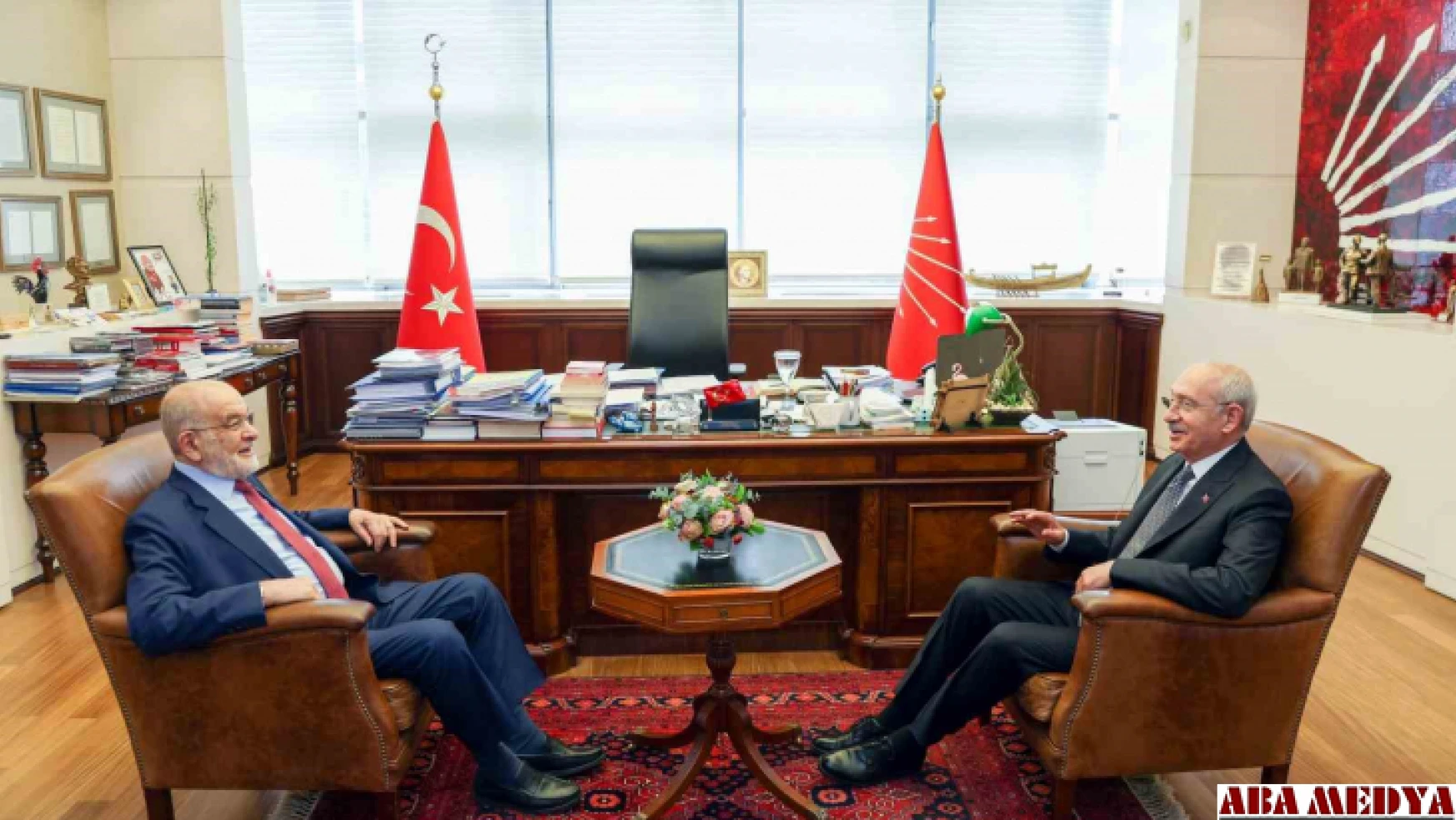 Saadet Partisi lideri Temel Karamollaoğlu'ndan CHP lideri Kılıçdaroğlu'na ziyaret