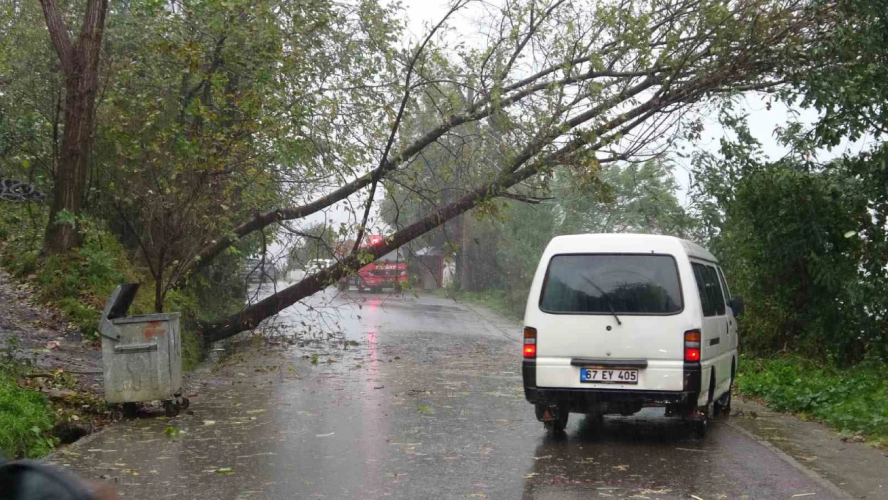 Zonguldak'ta fırtına ve yağmur hayatı olumsuz etkiledi