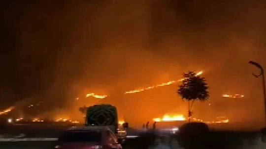 Piknik alanı alev alev yandı