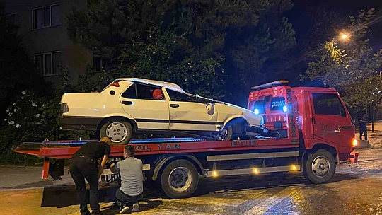 Alkollü sürücü karşı şeride geçerek takla attı: 2 yaralı